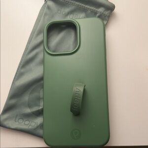 Loopy Case Olive Green Phone Cover 15 Pro Max